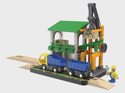 lupilu Houten treinset uitbreiding (Laadstation)
