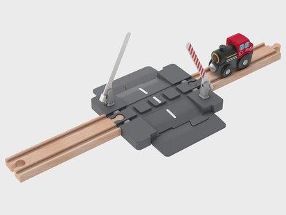lupilu Houten treinset (Mechanische spoorwegovergang)
