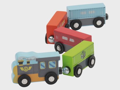 LUPILU Houten trein (Goederentrein)