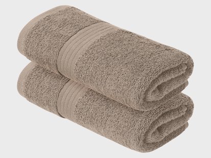 LIVARNO Handdoekenset 2-delig - 100 x 50 cm (Beige)