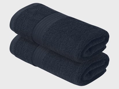 LIVARNO Handdoekenset 2-delig - 100 x 50 cm (Blauw)