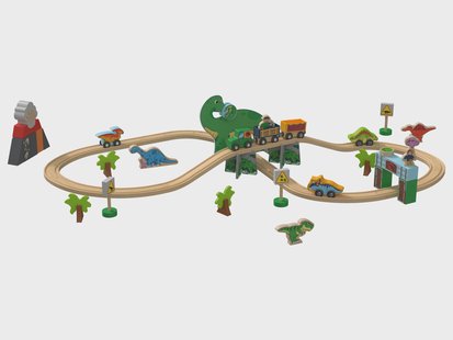lupilu Houten treinset (Dinosaurus)
