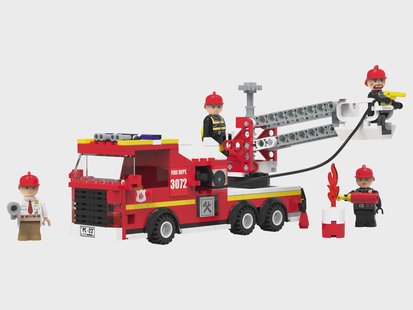 LUPILU Bouwstenen set M (Brandweerwagen)