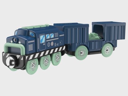 LUPILU Elektrische locomotief, 3-delig (Elektrische trein)