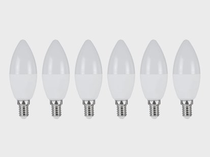 LIVARNO Set van 6 LED-lampen (Kaars E14)