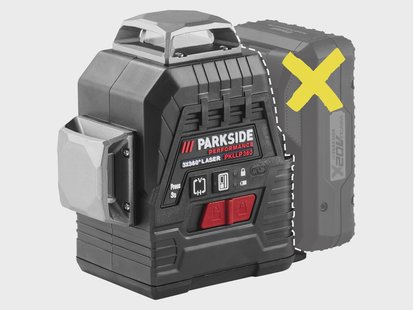 PARKSIDE PERFORMANCE 20 V Accu-kruislijnlaser PKLLP 3360 A1, zonder accu en oplader.