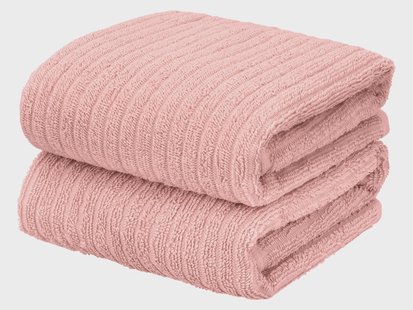 LIVARNO Set van 2 handdoeken 50 x 100 cm (Roze)