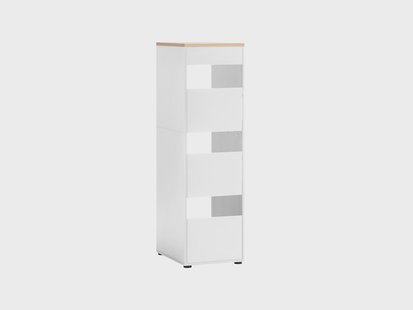 Schildmeyer Kast Solea (3 vakken, hoogte 154 cm, mat wit)