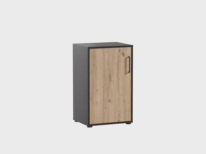 SCHILDMEYER Kast Aino (2 vakken, zwart mat eiken)
