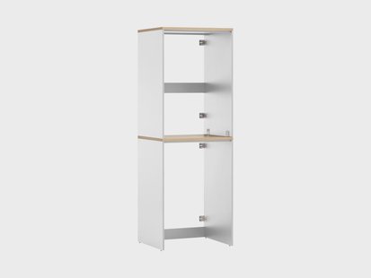 SCHILDMEYER Wasmachinekast Solea (2-delige set, mat wit)