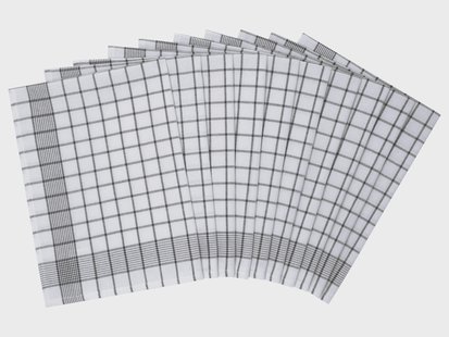W5 Set van 10 theedoeken 50 x 70 cm (Grijs)