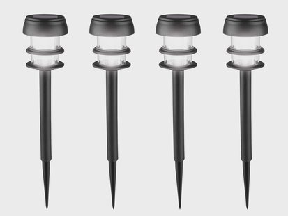 LIVARNO Solar LED-tuinlampen, 4 stuks (Smal)