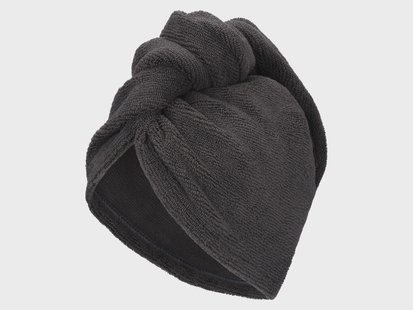 LIVARNO Haarhanddoek, microvezel (Donkergrijs)