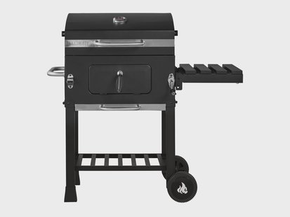 GRILLMEISTER Houtskool BBQ Comfort - met thermometer & zijtafel