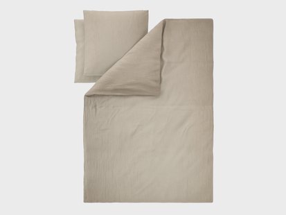 LIVARNO Mousseline dekbedovertrek 200 x 200 cm (Beige)