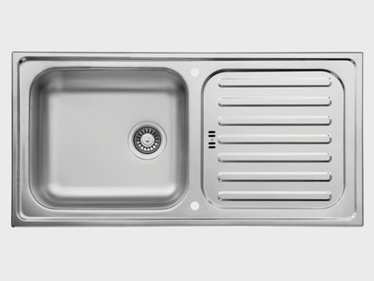 Respekta RVS inbouw wasbak Riverside - met afdruipvlak (100 x 50 cm)