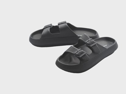 CRIVIT Heren badslippers (Zwart, 40/41)