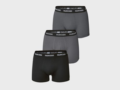 PARKSIDE Set van 3 heren boxers (Zwart/grijs, S)
