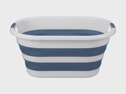 W5 Wasbak, opvouwbaar (Wit/blauw)