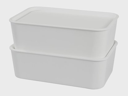 W5 Opbergboxen met deksel 2,5 L - 4 stuks