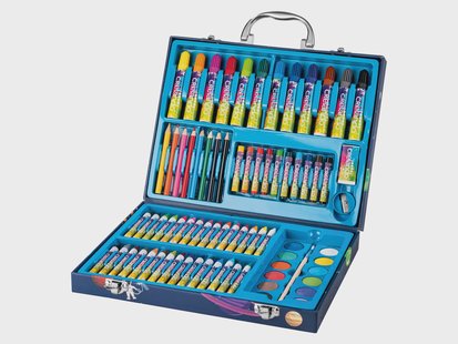CRELANDO Kinder tekenkoffer 76-delig (Heelal)