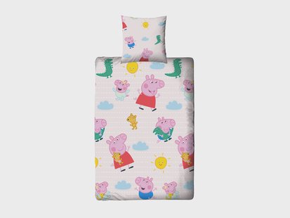 Kinder dekbedovertrek Bluey of Peppa Pig 140 x 200 cm (Peppa Pig)