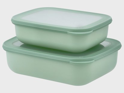 SILVERCREST Set van 2 vershoudbakjes (Rechthoekig kijkvenster)