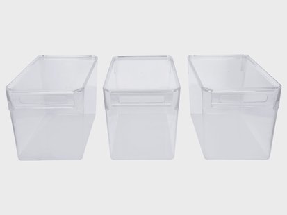 SILVERCREST Koelkastorganizers met deksel - 3 bakjes - 4,8 L
