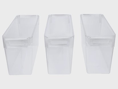 SILVERCREST Koelkastorganizers met deksel - 3 bakjes - 3,2 L