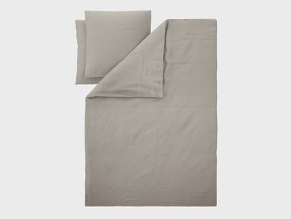 LIVARNO Katoen linnen dekbedovertrek 200 x 200 cm (Beige)