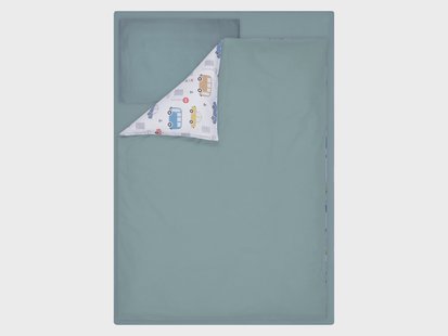 LIVARNO Baby dekbedovertrek set 60 x 120 cm (Auto's)