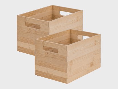 W5 Bamboe opbergbox (klein, 2 stuks)