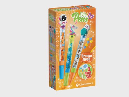 Clementoni Knutselset voor eigen pennen en markeerstiften (Pennen Monster Orange Mood)