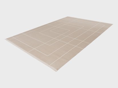 KAYOOM Vloerkleed Stage - laagpolig & allergievriendelijk (125, Beige, 160 x 230 cm)
