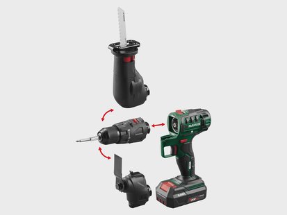 PARKSIDE 3-in-1 accu-combitool 20 V, met accu 2 Ah en lader 1 A, schroefboormachine, multitool, reciprozaag