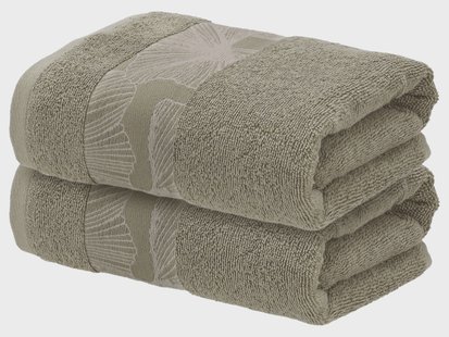 LIVARNO Handdoeken, 2 stuks, 50 x 100 cm, 500 gsm (Groen)