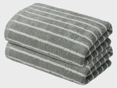 LIVARNO Set van 2 handdoeken 50 x 100 cm - 450 gsm (Groen)