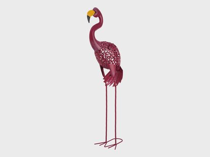 LIVARNO Solar LED-decoratieve vogel, metalen tuinsteker (Flamingo)