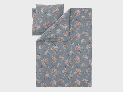 LIVARNO Dekbedovertrek 240 x 220 cm (Bloemen/groen)