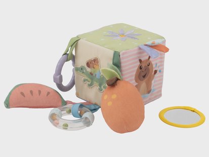 LUPILU Pluche baby speelgoed (Kubus)