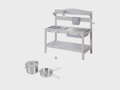 ROBA Houten speelgoed buitenkeuken - met kraan