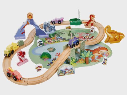 LUPILU Paw Patrol houten treinset, 53-delig