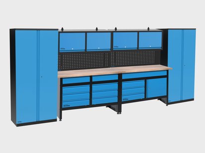 Güde Werkplaats kastenwand GWS 4100 - complete werkplaatsinrichting met werkbanken