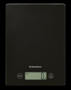 SILVERCREST Glazen keukenweegschaal 5 kg (Zwart)