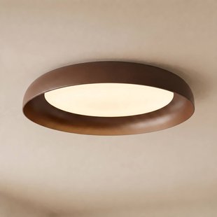 Lindby LED plafondlamp Florie, bruin, metaal, Ø 40 cm