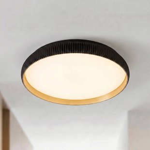 Lindby LED plafondlamp Jovian, zwart, Ø 40 cm, CCT, dimbaar