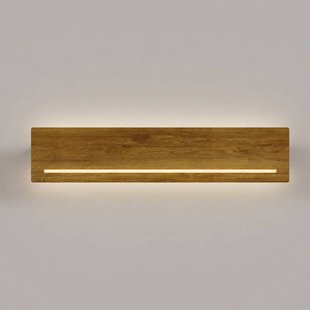 Elobra LED wandlamp Mexico, breedte 20 cm, eikenhout