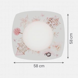 Elobra LED plafondlamp Feenwelt Starlight, wit/roze, lengte 58 cm