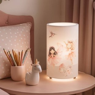 Elobra LED tafellamp Feenwelt, wit/roze, hoogte 25 cm