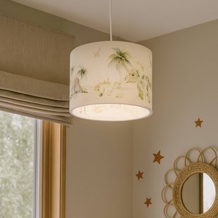 Elobra Hanglamp Jurassic, wit/gekleurd, Ø 38 cm, kunststof